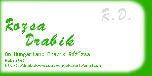 rozsa drabik business card